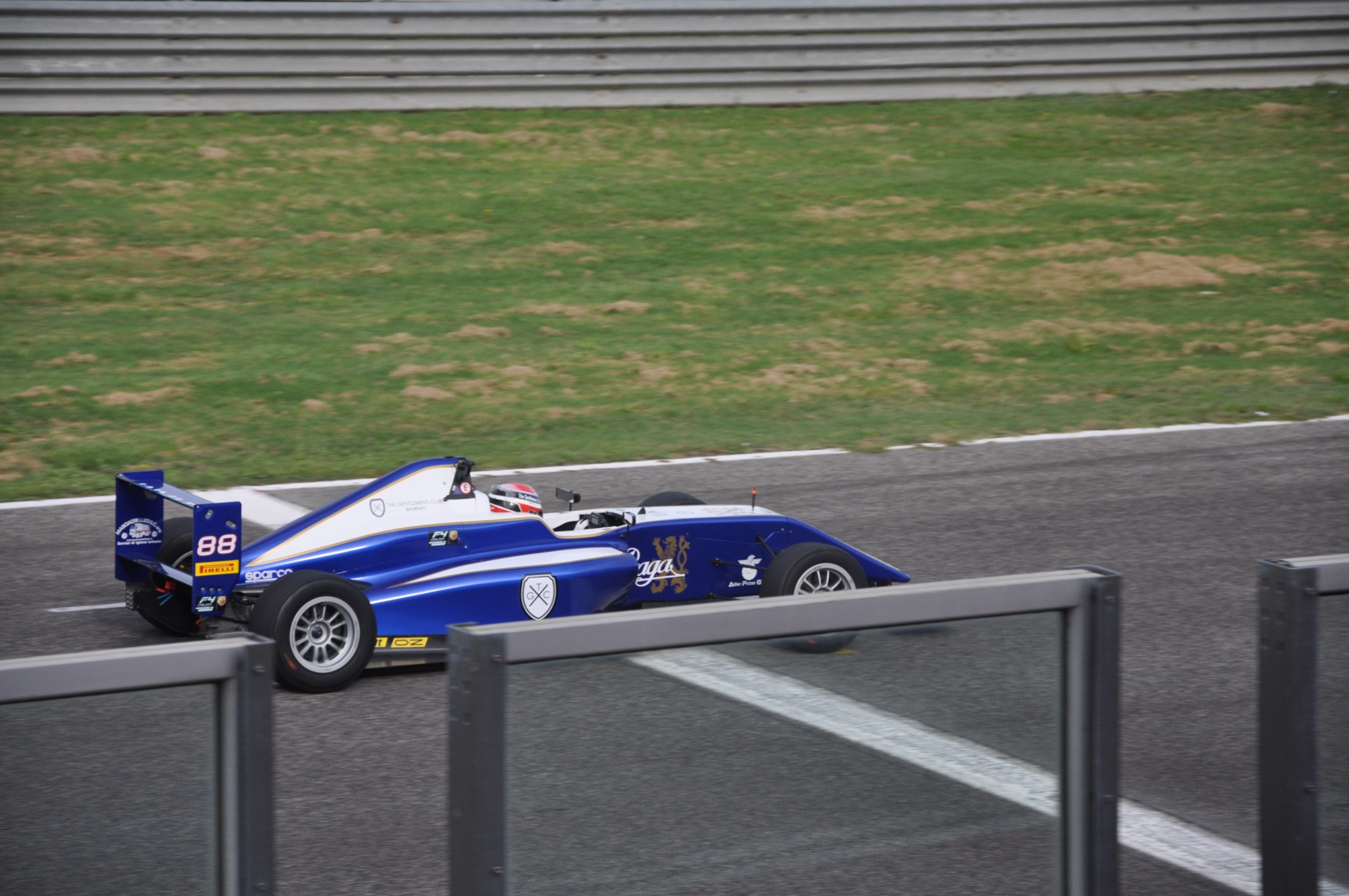 Blue Formula 4 car at Adria International Raceway