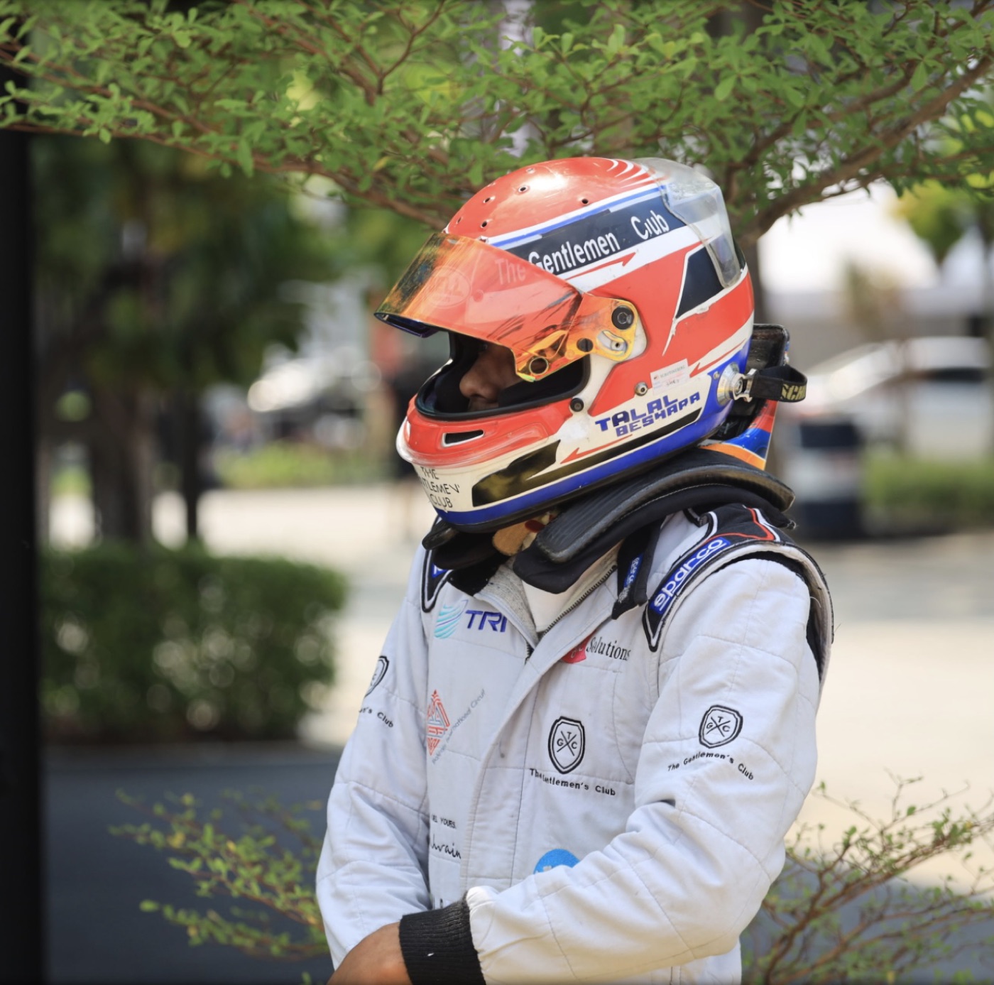 Talal Beshara in his Gentlemen's Club helmet