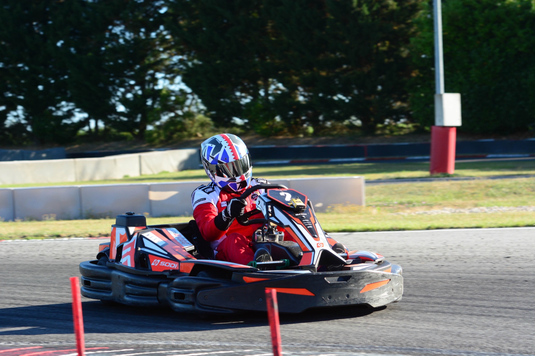 Talal Beshara cornering in a kart