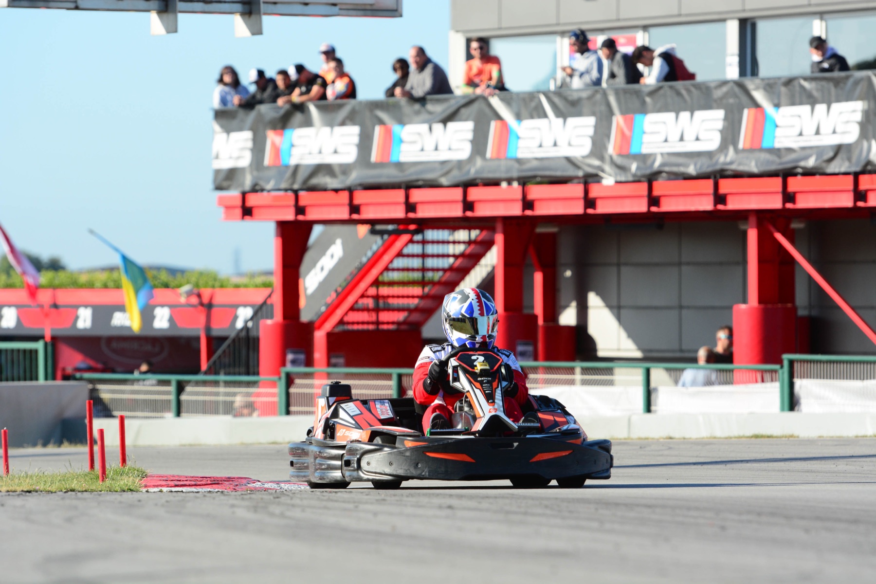 Talal Beshara in front of the SWS grandstand