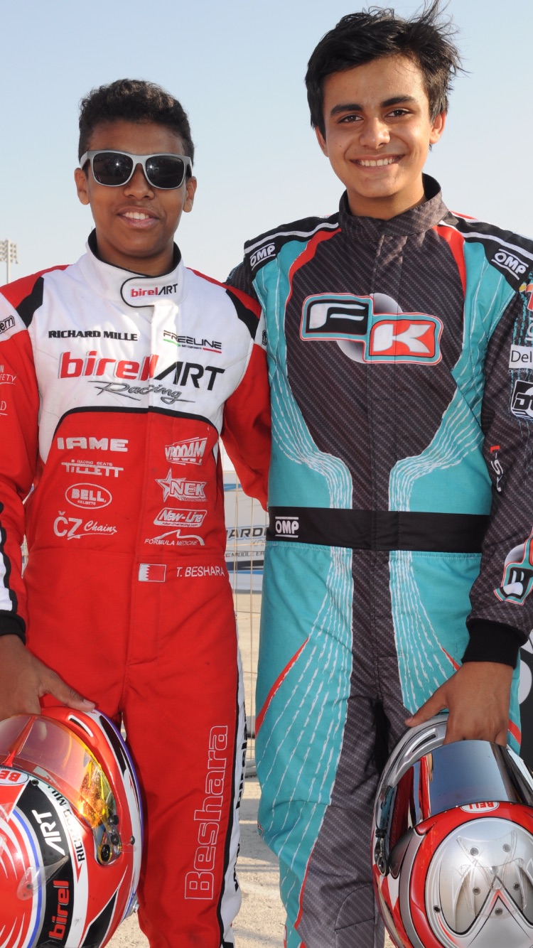 Young Talal Beshara in a BirelART karting suit